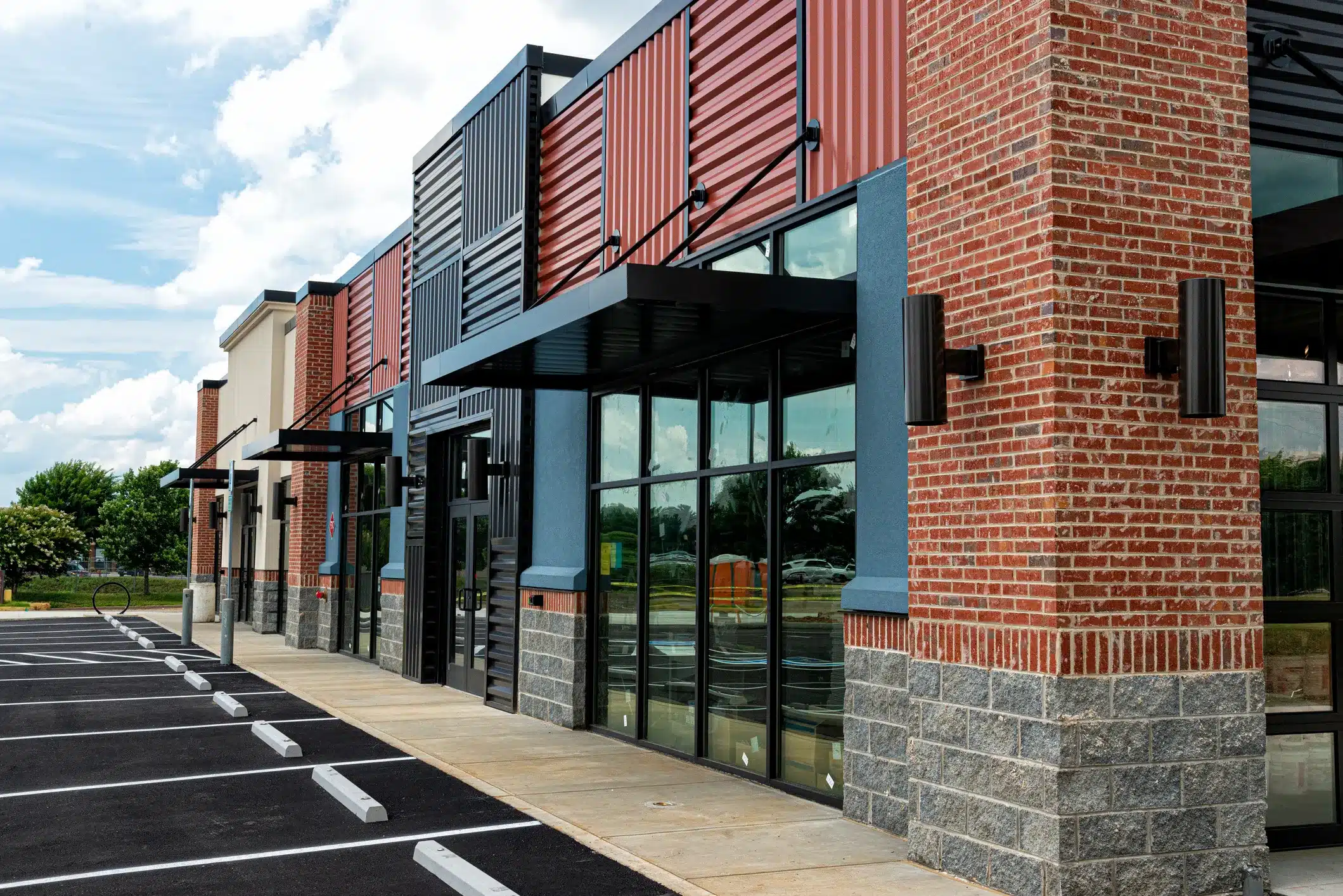 Commercial retail storefront with exterior repaint in Colorado